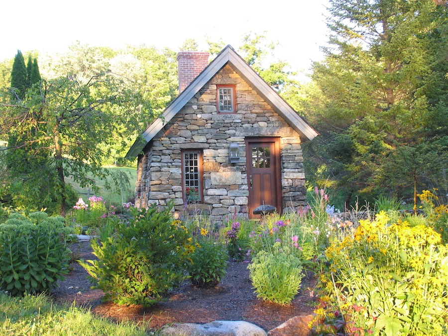 Front of the stone Thoreau cabin