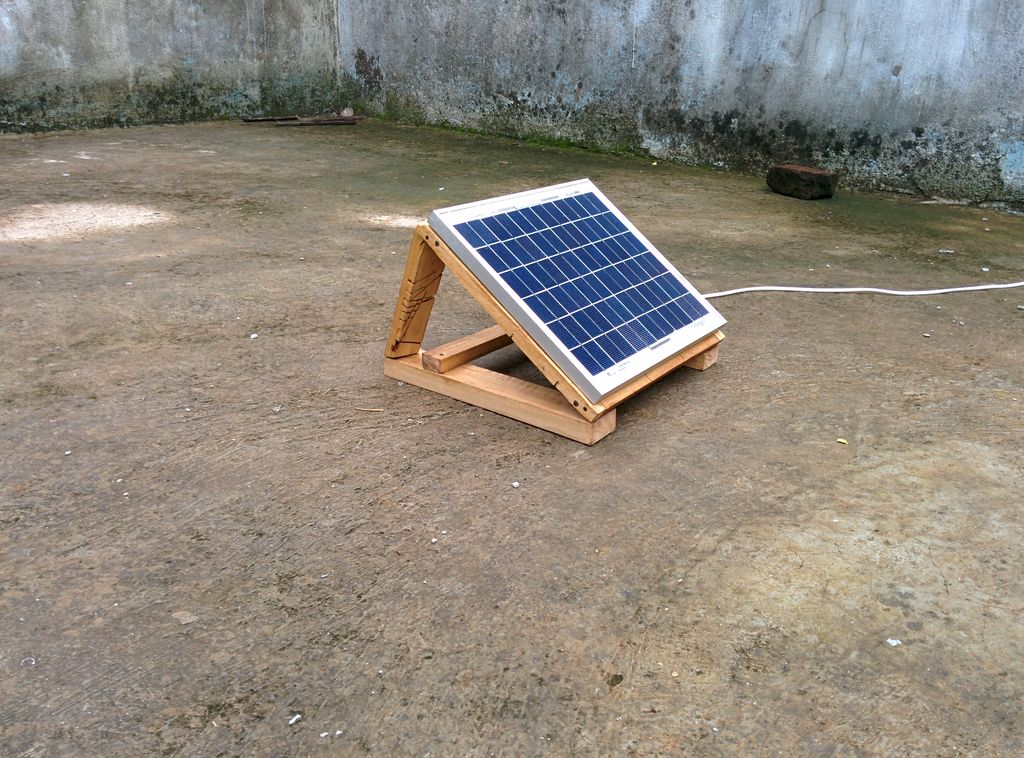 10 watt solar panel mounted