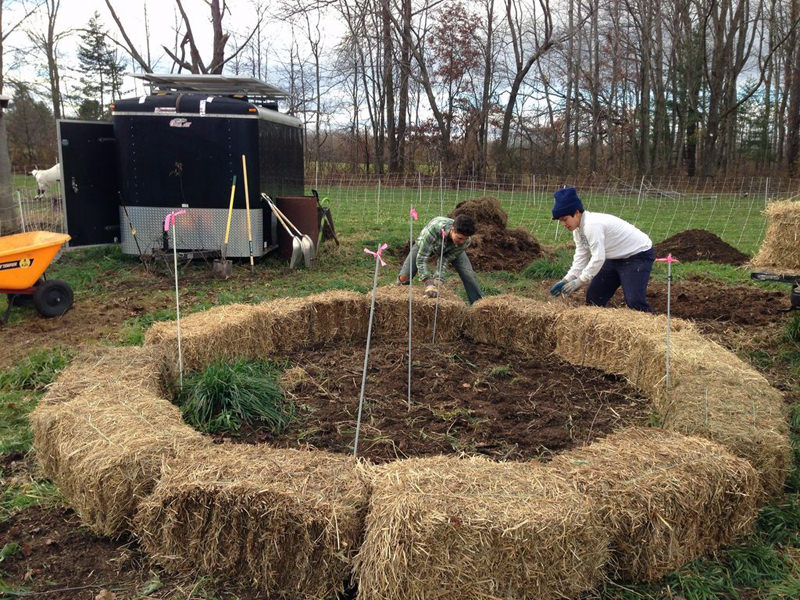 Laying out the mound