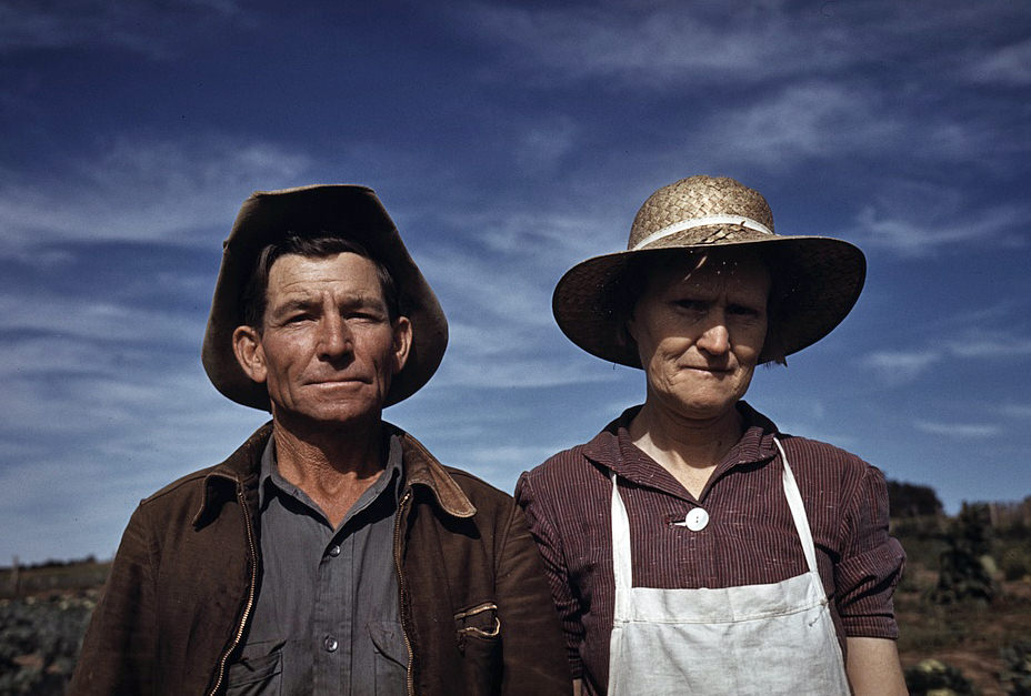 Jim Norris and wife, homesteaders, Pie Town, New Mexico, 1940. I wonder how many self-reliance skills they knew?