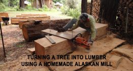 How To Turn a Tree into Lumber using a Homemade Alaskan Mill